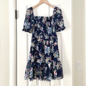 NWT Aritzia Wilfred Laken Mini Dress Navy Blue XXS